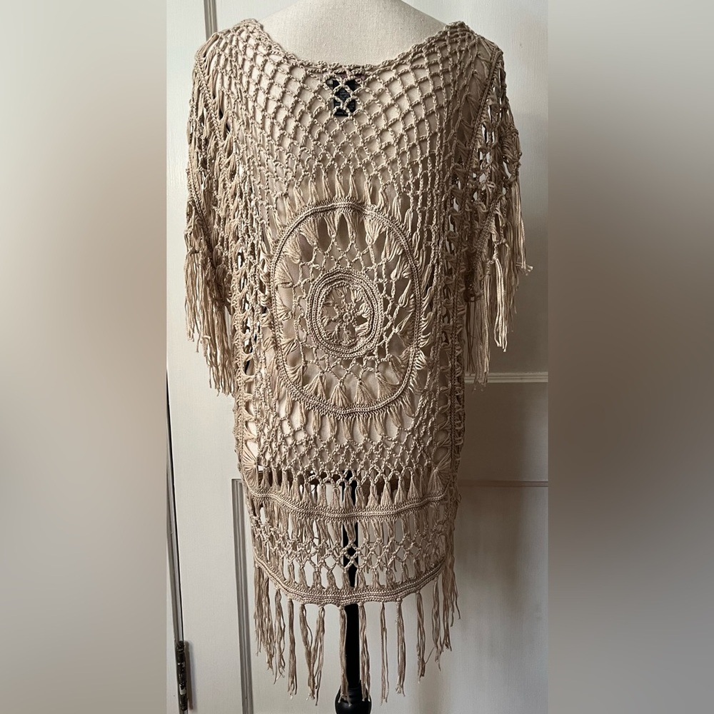 Boho Crochet Fringe Cover-Up - Picture 2 of 2